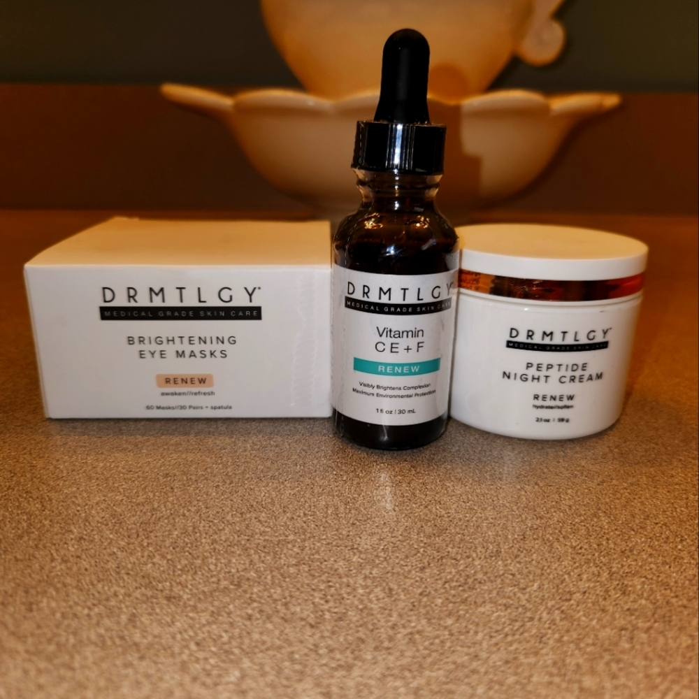 DRMTLGY Skincare Set -  Serum, Eye Masks, Night Cream. All Brand New